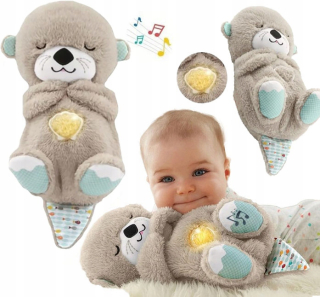 MASKOT CUDDLE OTT, BÝVANIE, UKLIDŇUJÚCI ZVUK, DÝCHANIE OTT, RUŽOVÁ